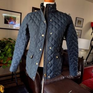 J Crew Downtown Puffer jacket in deep green